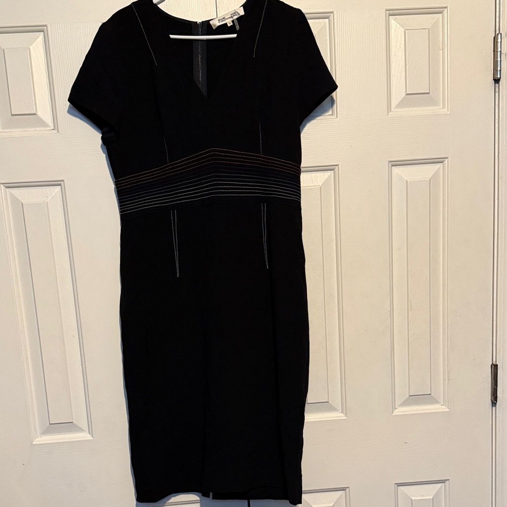Diane Von Furstenberg Black Midi Dress